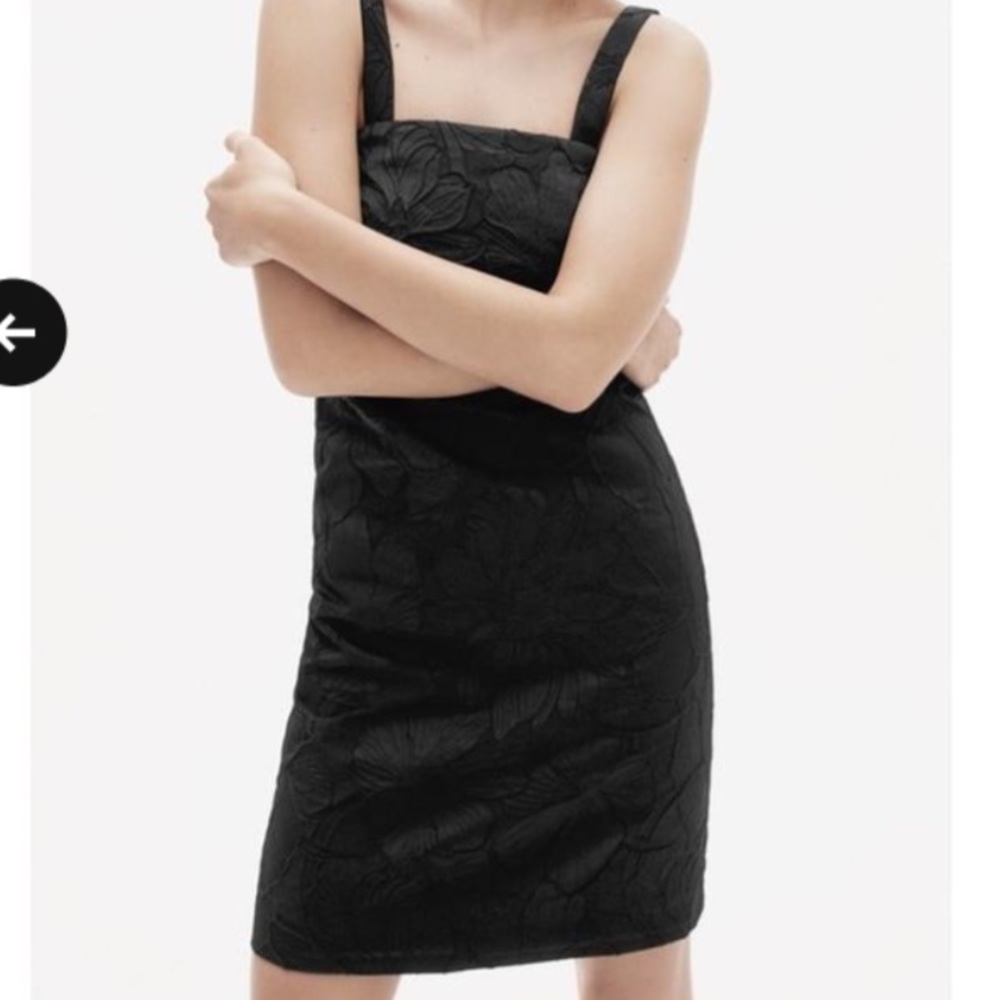 New Jcrew Black embossed convertible formal dress